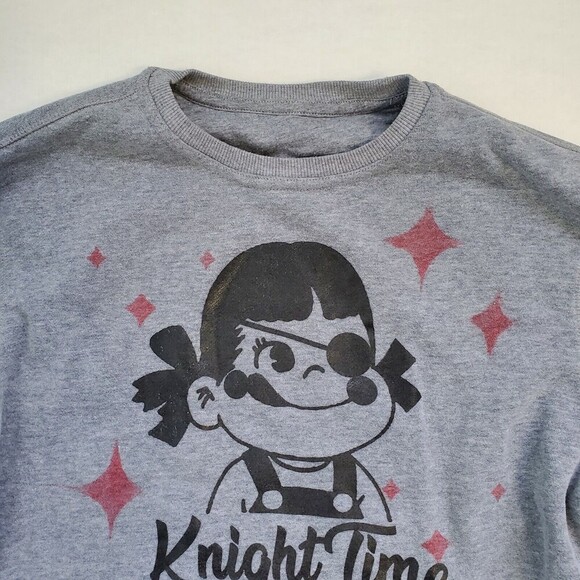 Milky With Eyepatch Gray Sweatshirt Knight Time by Knights of Bedlam & Horror  S - Picture 3 of 12